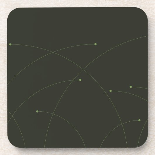 Grün, einfach, elegant, modern und abstrakt getränkeuntersetzer (Vorderseite)