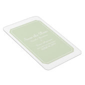 Grün einfach elegant Save the Date Magnet (Rechte Seite)