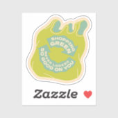 Grün einkaufen sah noch nie so gut auf Ihrer Tasch Aufkleber (Blatt)