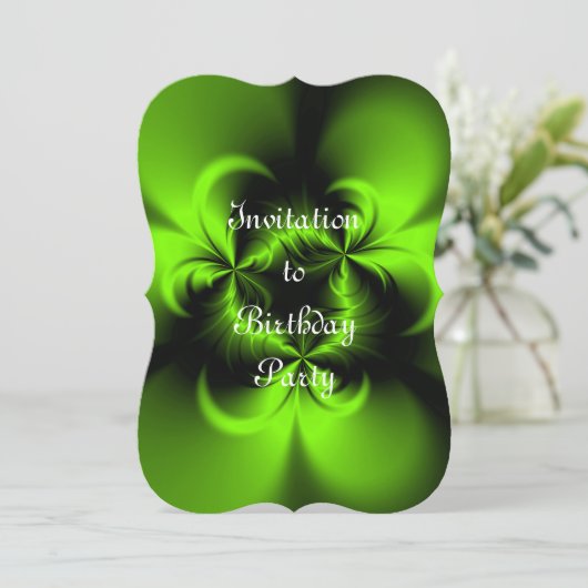 Grün Einladung (Stehend Vorderseite)