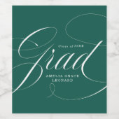 Grün | Eloquence Abschluss Weinetikett (Einzelnes Label)