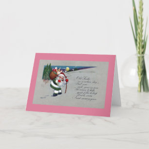 Grün entsprochene Sankt wandert oben Feiertagskarte