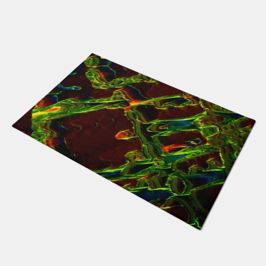 Grün entwässert fußmatte (Schrägansicht)