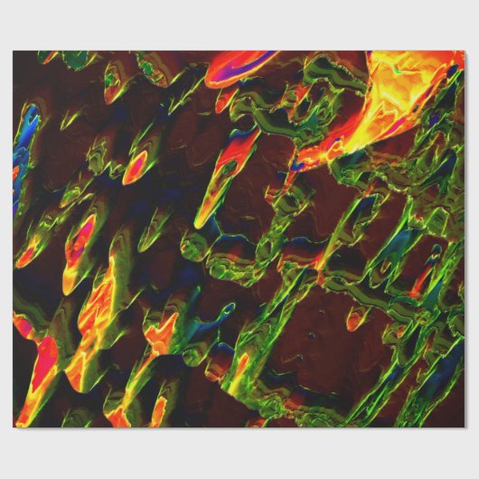 Grün entwässert geschenkpapier (Flach)