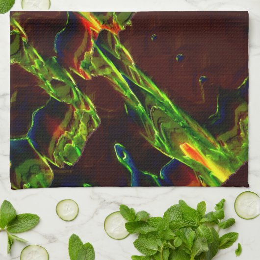 Grün entwässert geschirrtuch (Gefaltet)