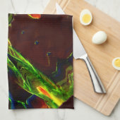 Grün entwässert geschirrtuch (Viertel Falte)