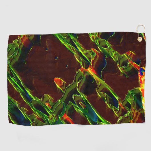 Grün entwässert golfhandtuch (Horizontal)