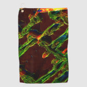 Grün entwässert golfhandtuch (Vorderseite)