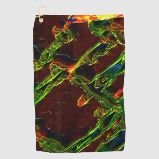 Grün entwässert golfhandtuch (Vorderseite)