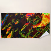 Grün entwässert strandtuch (Vorderseite)