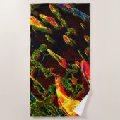 Grün entwässert strandtuch (Vorderseite)