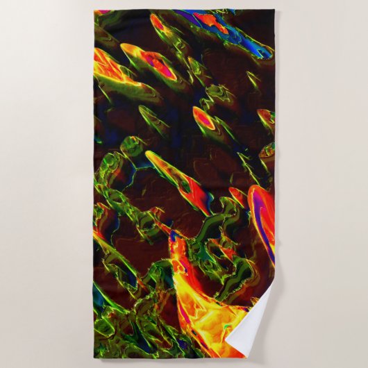 Grün entwässert strandtuch (Vorderseite)