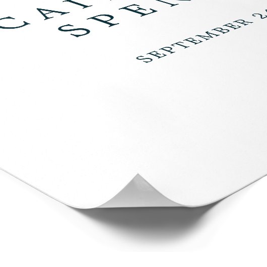 Grün & Eukalyptus Begrüßung Poster (Ecke)