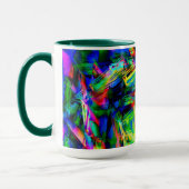 Grün farbige "Quadrate mit falschen Pinselstrichen Tasse (Links)