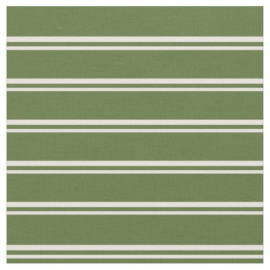 Grün farbiges Muster aus Beige und Dunklem Olive Stoff (Nahaufnahme)