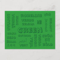 Grün - Farbsprachen auf Postkarten