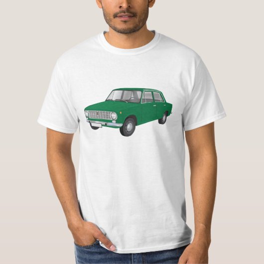 Grün FIATS 124 Berlina T-Shirt (Vorderseite)