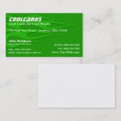 Grün flammt Visitenkarte (Vorne/Hinten)