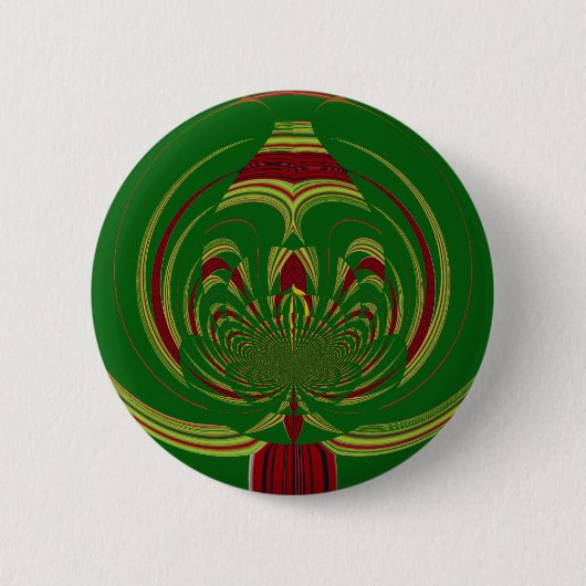 Grün Floral Button (Vorderseite)