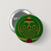 Grün Floral Button (Vorne & Hinten)
