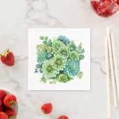 Grün Floral Serviette (Beispiel)