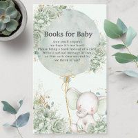 Grün florale Elefantenneutrale Bücher für Baby