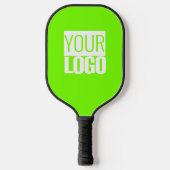 Grün fluoreszieren - Logo hinzufügen Pickleball Schläger (Vorderseite)