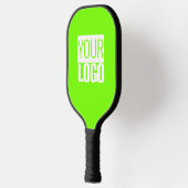 Grün fluoreszieren - Logo hinzufügen Pickleball Schläger (Links)
