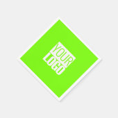 Grün fluoreszieren - Logo hinzufügen Serviette (Ecke)