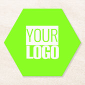 Grün fluoreszieren - Logo hinzufügen Untersetzer (Vorderseite)