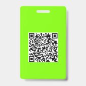 grün fluoreszierende Buchstaben - QR-Code Ausweis (Rückseite)