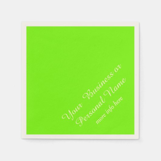 grün fluoreszierende Vollfarbe Serviette (Vorderseite)