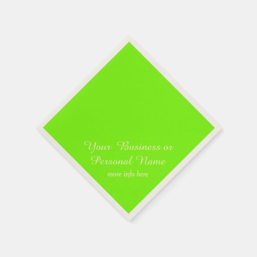 grün fluoreszierende Vollfarbe Serviette (Ecke)