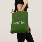 Grün forsten Hinzufügen eines Handskripts für Text Tasche (Von Nahem)