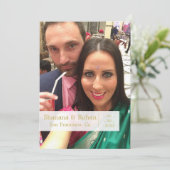 Grün-Foto im indischen Stil: Hochzeit rettet das D Ankündigung (Stehend Vorderseite)