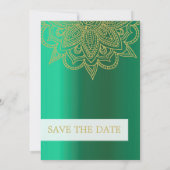 Grün-Foto im indischen Stil: Hochzeit rettet das D Ankündigung (Rückseite)
