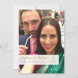 Grün-Foto im indischen Stil: Hochzeit rettet das D Ankündigung