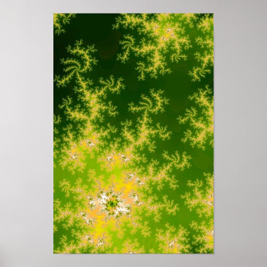 Grün-Fraktal Poster (Vorne)