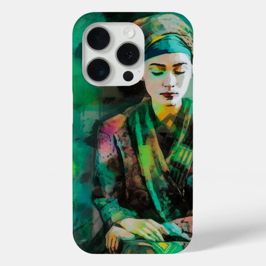 Grün-Frau Case-Mate iPhone Hülle (Rückseite)