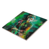 Grün-Frau Fliese (Seite)