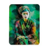 Grün-Frau Magnet (Vertikal)