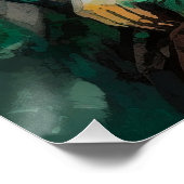 Grün-Frau Poster (Ecke)