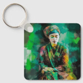 Grün-Frau Schlüsselanhänger (Vorderseite)