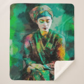 Grün-Frau Sherpadecke (Vorderseite)