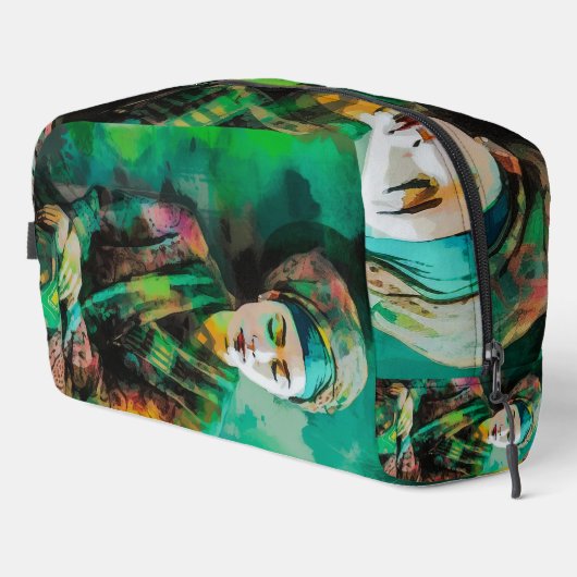 Grün-Frau Waschbeutel (Rechte Ecke)