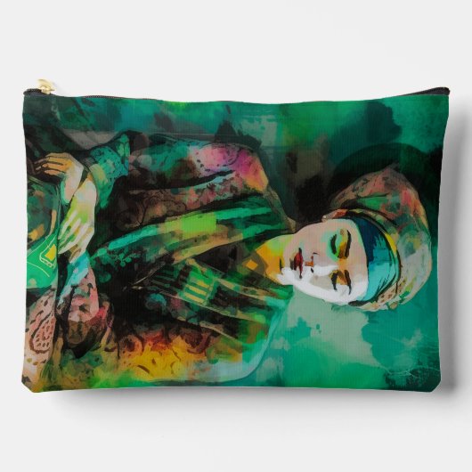 Grün-Frau Zubehörtasche (Vorderseite)