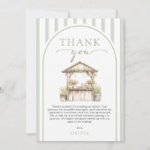 Grün Frisch vom Markt - Brautparty Dankeskarte (Vorderseite)