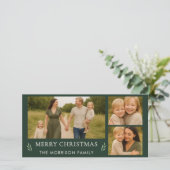 Grün frohe Weihnachten 3 Foto Elegant Botanisch (Stehend Vorderseite)