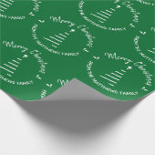Grün frohe Weihnachten aus dem Individuelle Name Geschenkpapier (Ecke)