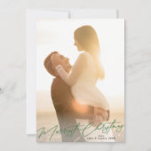 Grün frohe Weihnachten Elegantes Splendor Foto (Vorderseite)